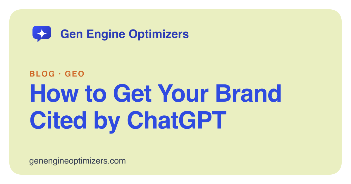 How to Get Your Brand Cited by ChatGPT